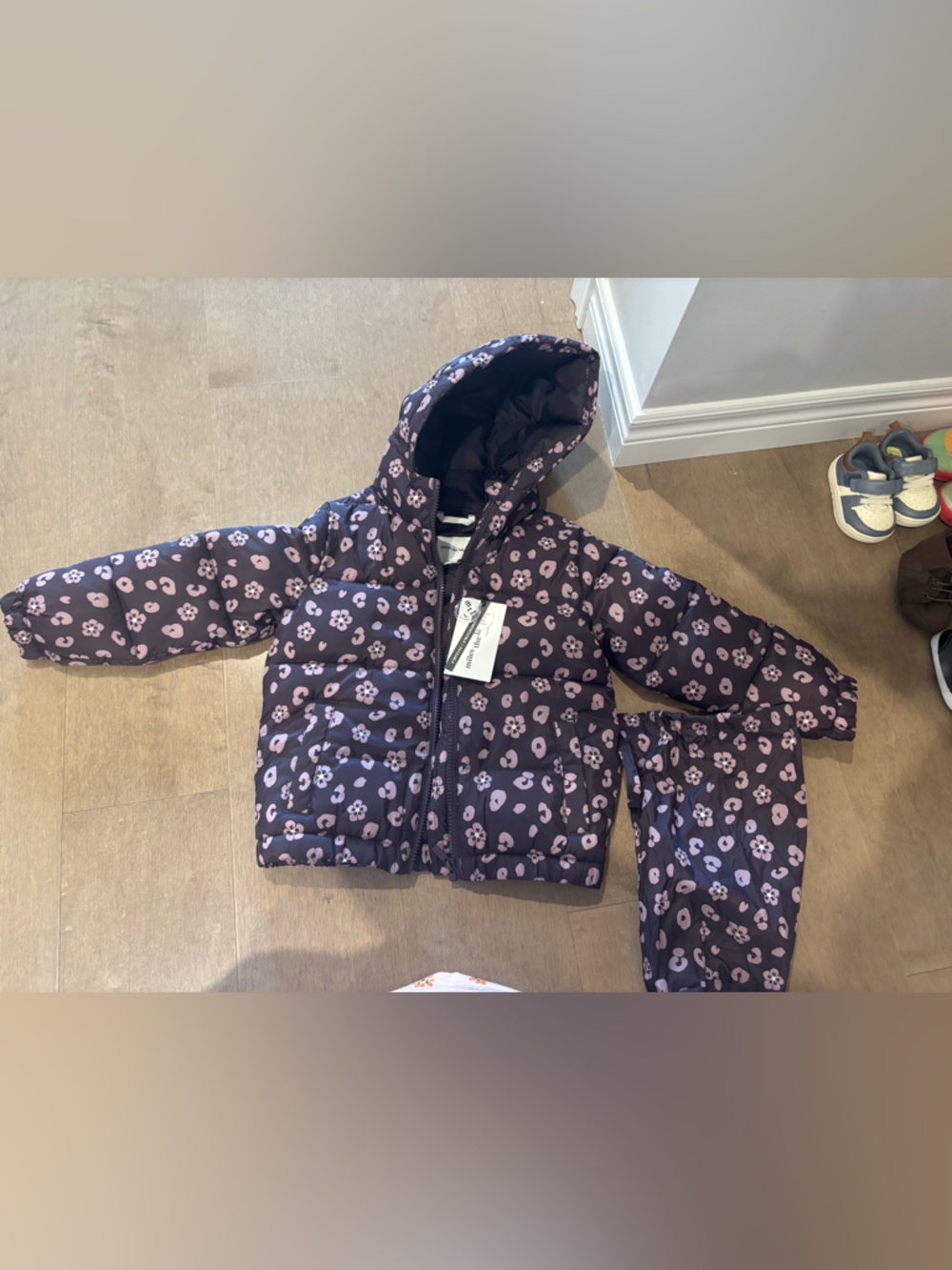 Miles The Label floral packable jacket size 5